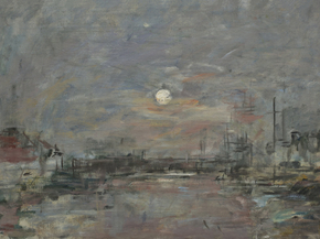 Eugene-Louis Boudin - Crepuscule sur le bassin du Commerce au Havre | Эжен Буден Eugene-Louis Boudin - Crepuscule sur le bassin du Commerce au Havre | Эжен Буден