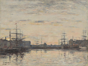 Eugene-Louis Boudin - Fecamp The Inner Harbor | Эжен Буден