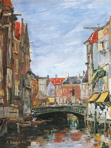 Eugene-Louis Boudin - La Place Ary Scheffer, Dordrecht | Эжен Буден