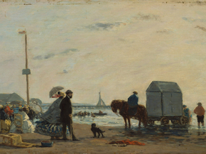 Eugene-Louis Boudin - On the Beach at Trouville | Эжен Буден