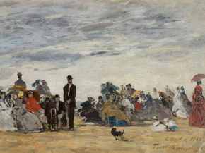 Eugene-Louis Boudin - The Beach at Trouville | Эжен Буден Eugene-Louis Boudin - The Beach at Trouville | Эжен Буден