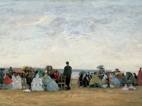 Eugene-Louis Boudin - The Beach near Trouville | Эжен Буден Eugene-Louis Boudin - The Beach near Trouville | Эжен Буден