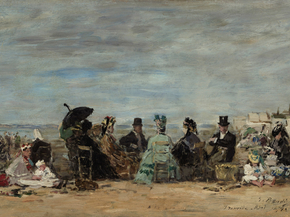 Eugene-Louis Boudin - Trouville, Beach Scene | Эжен Буден