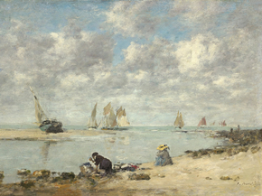 Eugene-Louis Boudin - Washerwoman near Trouville | Эжен Буден