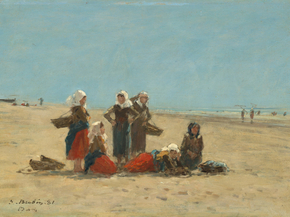 Eugene-Louis Boudin - Women on the Beach at Berck | Эжен Буден Eugene-Louis Boudin - Women on the Beach at Berck | Эжен Буден