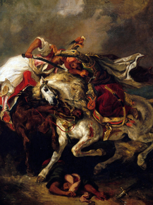 Eugene Delacroix - Combat of the Giaour and the Pasha | Эжен Делакруа