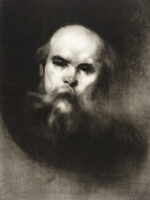 Eugene Carriere - Portrait of Paul Verlaine | Эжен Каррьер