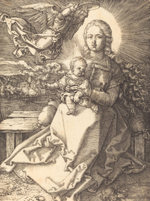 Albrecht Durer | Альбрехт Дюрер - Ангел коронует деву Марию, 1520