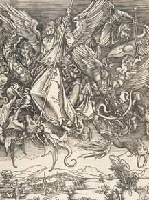 Albrecht Durer | Альбрехт Дюрер - Битва архангела Михаила с драконом, 1498