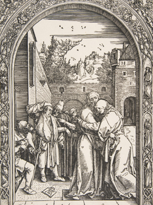 Albrecht Durer | Альбрехт Дюрер - Святые Иоаким и Анна у Золотых Ворот, 1504