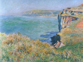 Monet Claude | Клод Моне - Клифф в Гернавале, 1882