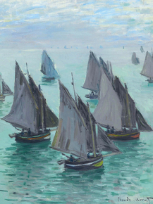 Monet Claude | Клод Моне - Рыбацкие лодки, спокойное море, 1868