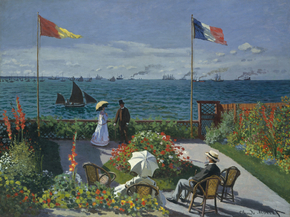Monet Claude | Клод Моне - Сад в Сент-Ададрессе, 1867