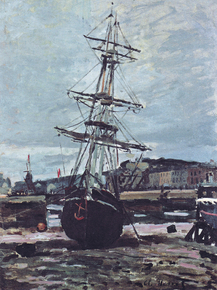 Monet Claude | Клод Моне - Лодка в Фекампе, 1868