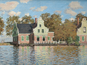 Monet Claude | Клод Моне - Дома на реке Заан, 1871