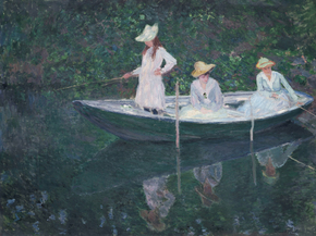 Monet Claude | Клод Моне - В норвежской лодке в Гиверни, 1887