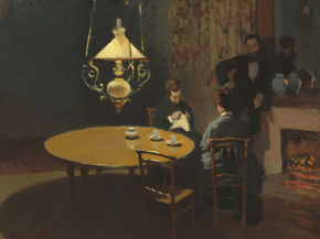 Monet Claude | Клод Моне - Интерьер, после обеда, 1868-69