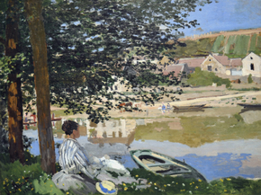 Monet Claude | Клод Моне - Речная сцена в Беннекурте, 1868