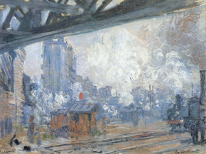 Monet Claude | Клод Моне - Станция Сен-Лазар, внешний вид, 1877