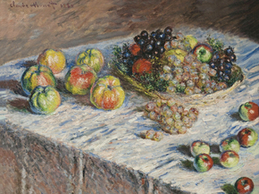 Monet Claude | Клод Моне - Натюрморт, яблоки и виноград, 1879