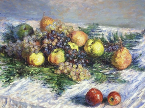 Monet Claude | Клод Моне - Натюрморт с грушами и виноградом, 1880