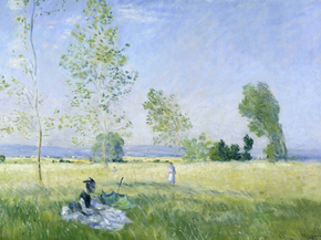 Monet Claude | Клод Моне - Лето, луг в Безоне, 1874
