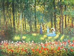 Monet Claude | Клод Моне - Семья художника в саду, 1875