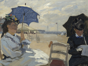 Monet Claude | Клод Моне - Пляж в Трубиле, 1870