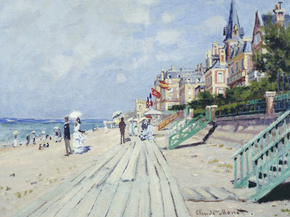 Monet Claude | Клод Моне - Променад в Трубиле, 1970