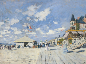 Monet Claude | Клод Моне - Променад на пляже, 1870