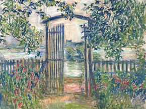 Monet Claude | Клод Моне - Садовые ворота в Ветеуиле, 1881