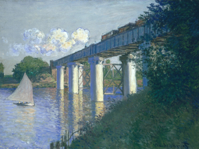 Monet Claude | Клод Моне - Железнодорожный мост в Аргентуиле, 1874