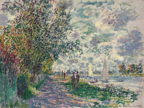 Monet Claude | Клод Моне - Берег реки, 1875