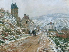Monet Claude | Клод Моне - Дорога в Ветеуиле зимой, 1879