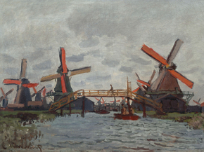 Monet Claude | Клод Моне - Ветряные мельницы возле Заандама, 1871