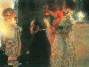 Gustav Klimt | Густав Климт - Шуберт на пианино, 1899