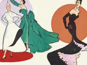 Rene Gruau - Castillo Lanvin, Dior, Balenciaga | Рене Грюо
