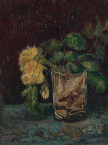 Van Gogh | Ван Гог - Бокал с желтыми розами, 1886