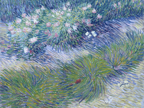 Van Gogh | Ван Гог - Трава и бабочки, 1887