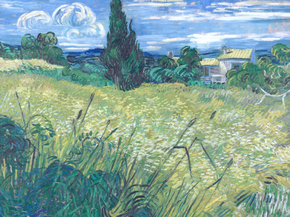 Van Gogh - Green Wheat Field with Cypress, 1889 | Ван Гог