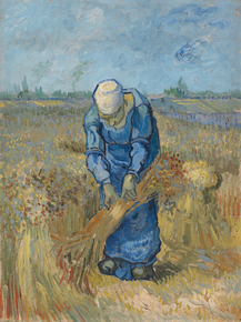Van Gogh | Ван Гог - Крестьянка, вяжущая снопы, 1889