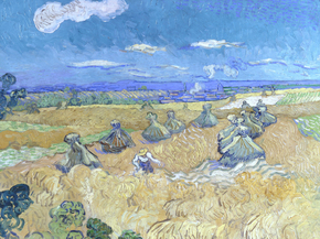 Van Gogh | Ван Гог - Пшеничные поля с жнецом, 1888