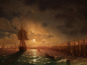 Aivazovsky Ivan | Айвазовский Иван - Вид Одессы в лунную ночь