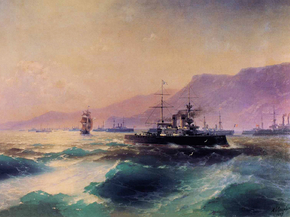 Aivazovsky Ivan | Айвазовский Иван - Военный крейсер у острова Крит
