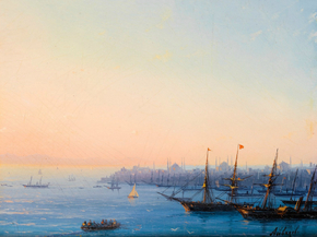Aivazovsky Ivan | Айвазовский Иван - Восход над бухтой Золотой Рог