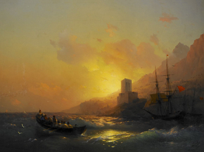 Aivazovsky Ivan | Айвазовский Иван - Гора Афон на закате, 1846