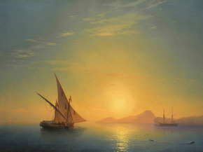 Aivazovsky Ivan | Айвазовский Иван - Закат над островом Иския
