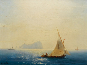 Aivazovsky Ivan | Айвазовский Иван - Лодки на фоне Капри, 1863