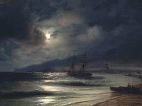 Aivazovsky Ivan | Айвазовский Иван - На ночном берегу, 1875