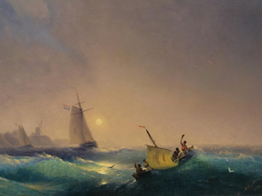 Aivazovsky Ivan | Айвазовский Иван - Плавание у берегов Голландии
